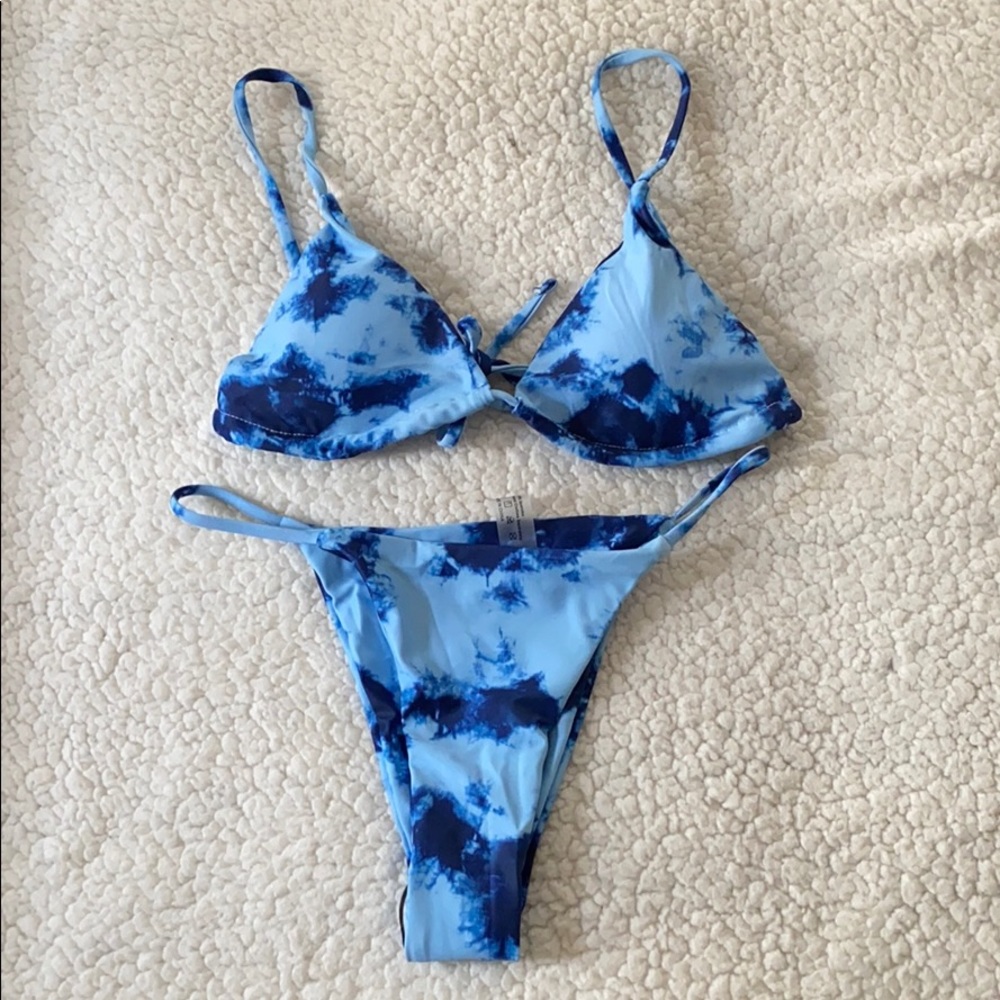 Blue Tie-dye Bikini